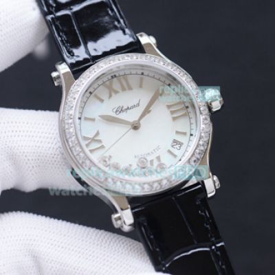 Best Replica Chopard Happy Diamonds Watch Diamond Bezel White Face